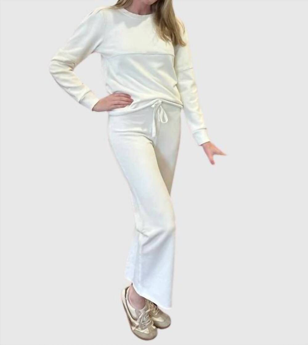 NEW BOBI crop flare pant in faded pearl